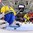 GRAND FORKS, NORTH DAKOTA - APRIL 23: Sweden's Filip Gustavsson #1 can't make the save on this play as Canada's Brett Howden #10 celebrates after Canada scores a third period goal during semifinal round action at the 2016 IIHF Ice Hockey U18 World Championship. (Photo by Minas Panagiotakis/HHOF-IIHF Images)

